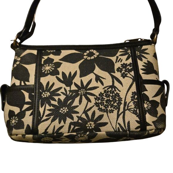 VTG Spartina 449 Duffle Bag & Makeup/Travel Bag Linen Leather Retired RARE - Picture 7 of 16